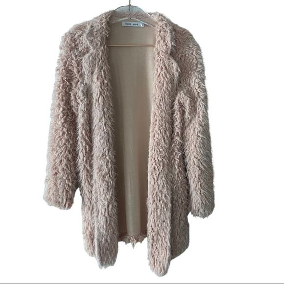 Anthropologie Bishop and Young Vickey Teddy Coat Blush XS - Picture 6 of 11
